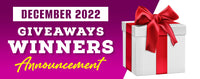 December 2022 Giveaway Winners Announcement